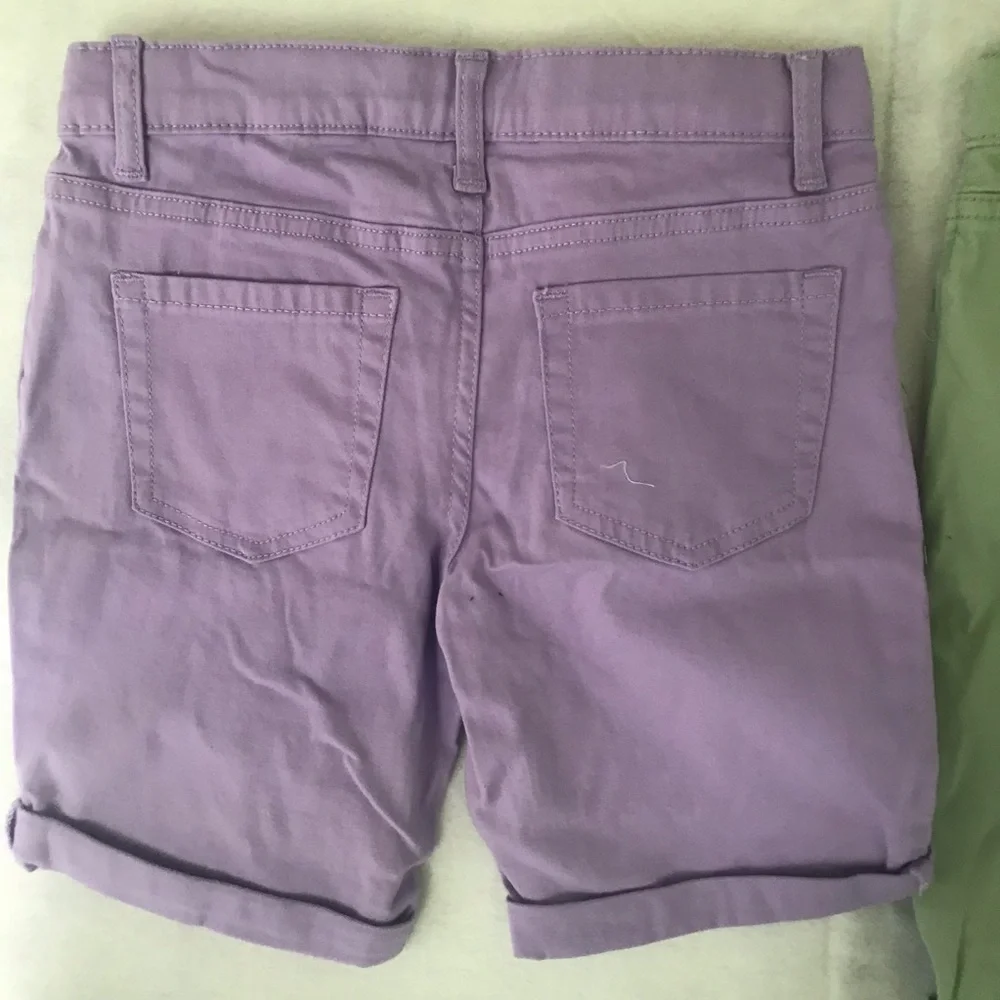 Lilac and Sage Casual Roll-Cuff Shorts - 2 Pairs
